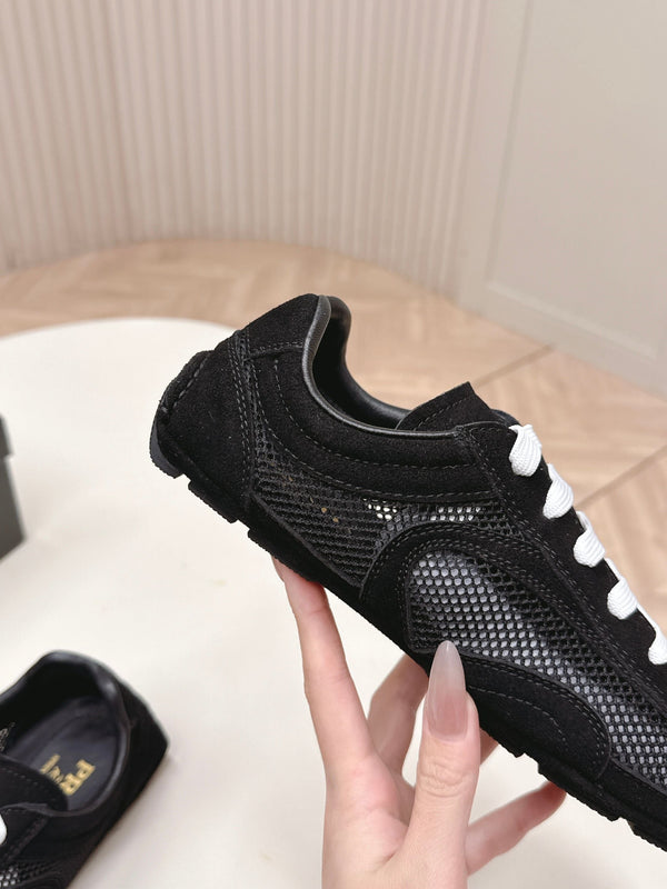 Prada 26ss German Training Noir Daim Mesh 644215