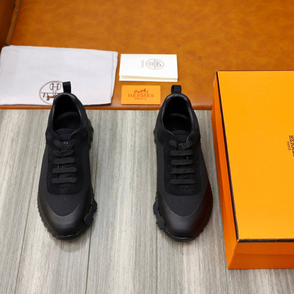 HM BOUNCING SNEAKER BLACK CANVAS AND CALFSKIN