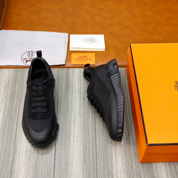 HM BOUNCING SNEAKER BLACK CANVAS AND CALFSKIN