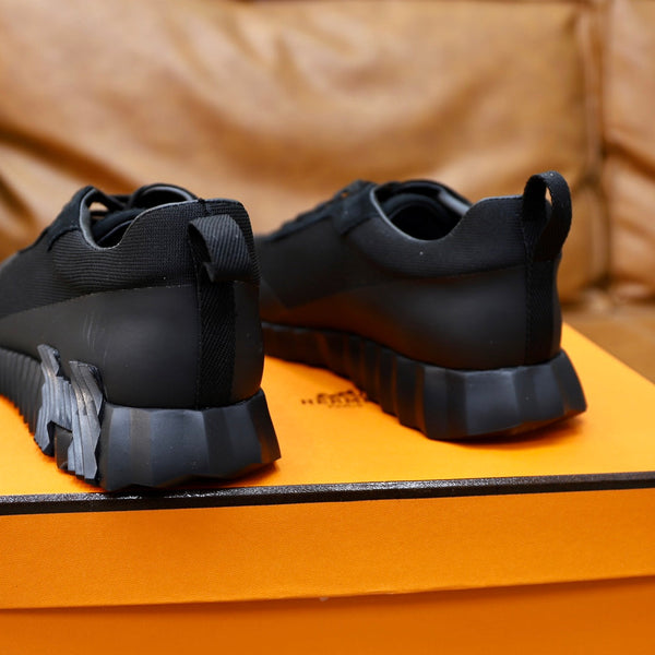 HM BOUNCING SNEAKER BLACK CANVAS AND CALFSKIN