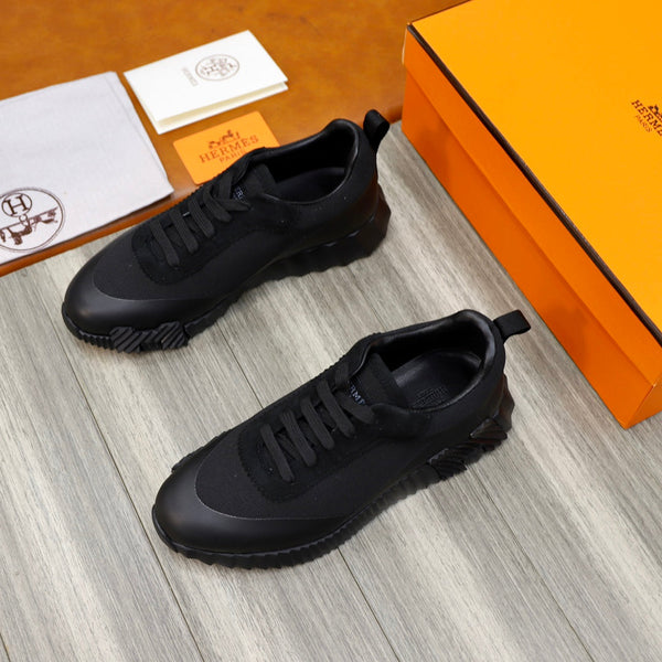 HM BOUNCING SNEAKER BLACK CANVAS AND CALFSKIN