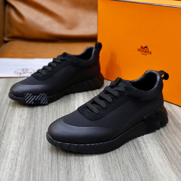 HM BOUNCING SNEAKER BLACK CANVAS AND CALFSKIN