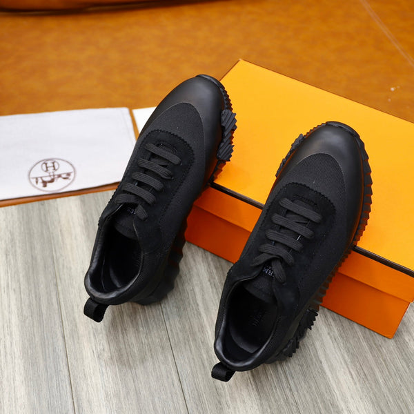 HM BOUNCING SNEAKER BLACK CANVAS AND CALFSKIN