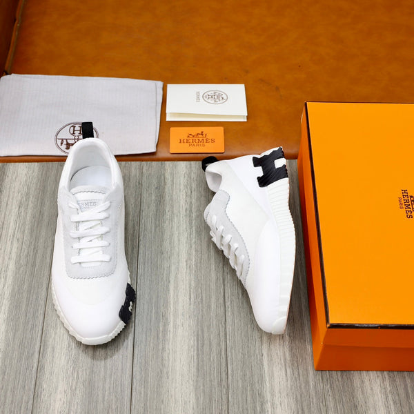 HM BOUNCING SNEAKER WHITE CANVAS AND CALFSKIN