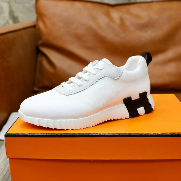 HM BOUNCING SNEAKER WHITE CANVAS AND CALFSKIN