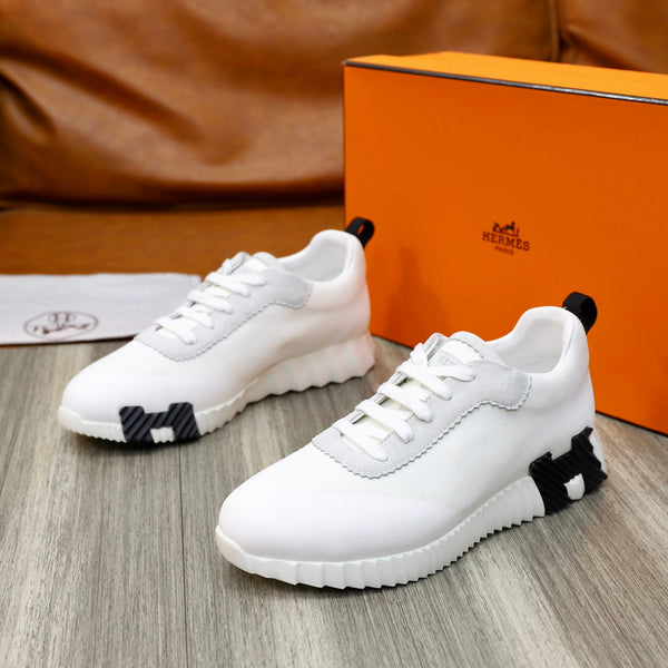 HM BOUNCING SNEAKER WHITE CANVAS AND CALFSKIN