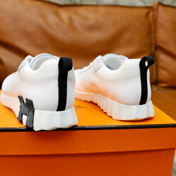 HM BOUNCING SNEAKER WHITE CANVAS AND CALFSKIN