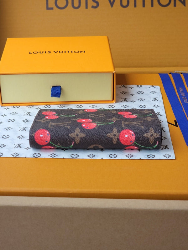 LV x TM Passport Cover Brown Monogram Canvas With Cherry Motif