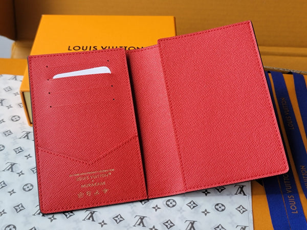 LV x TM Passport Cover Brown Monogram Canvas With Cherry Motif
