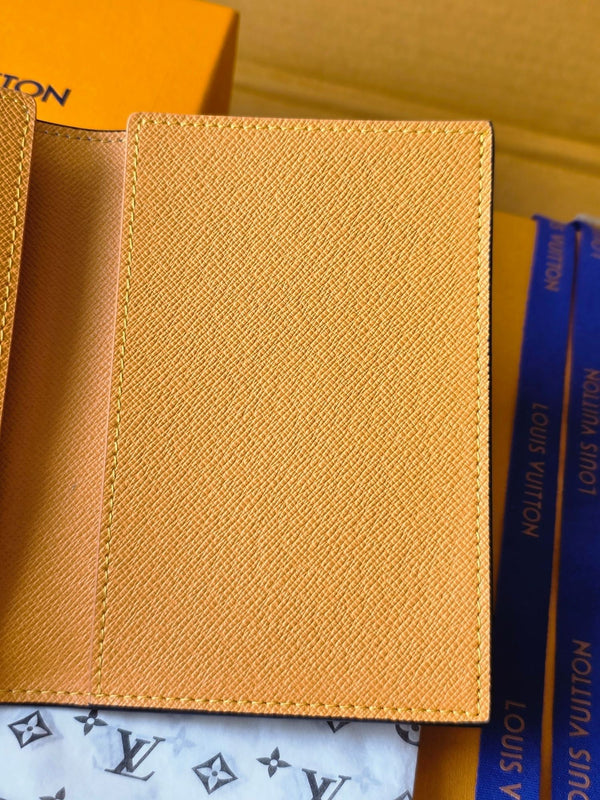 LV M25793 Passport Cover Dark Blue Teal Green Cowhide