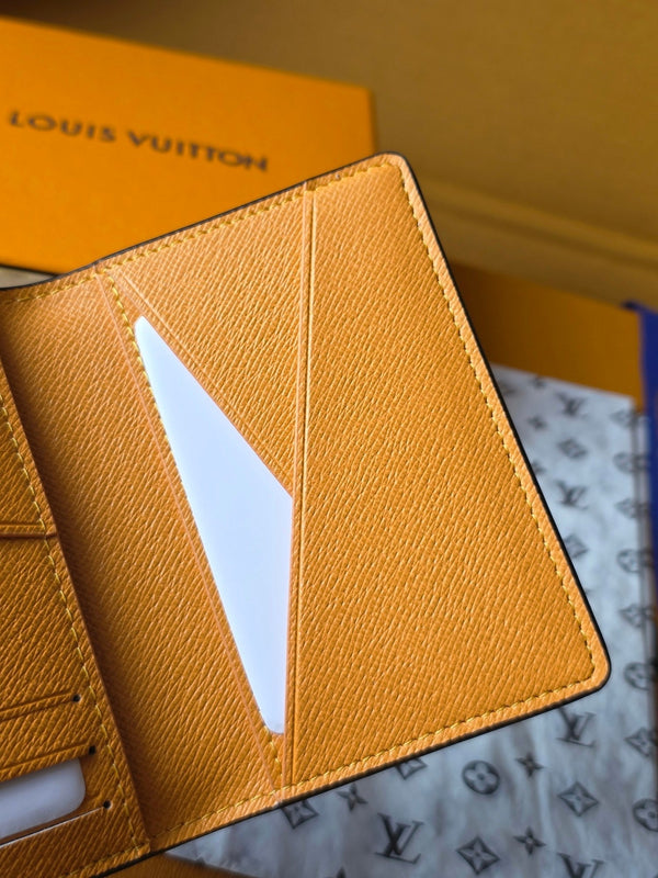 LV Pocket Organizer Dark Blue Teal Green Cowhide