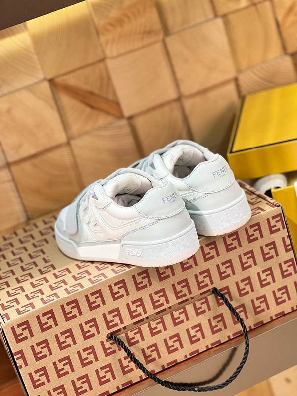 FENDI MATCH IN WHITE MIX LIGHT GREY CALFSKIN