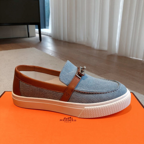 HM GAME SLIP-ON SNEAKER LIGHT BLUE DENIM