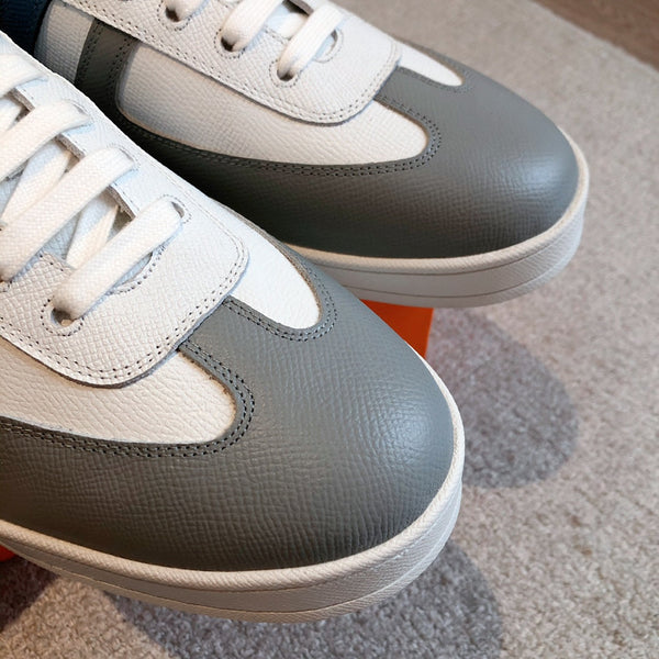 HM BOOMERANG SNEAKER MULTI WHITE AND GRAY CALFSKIN