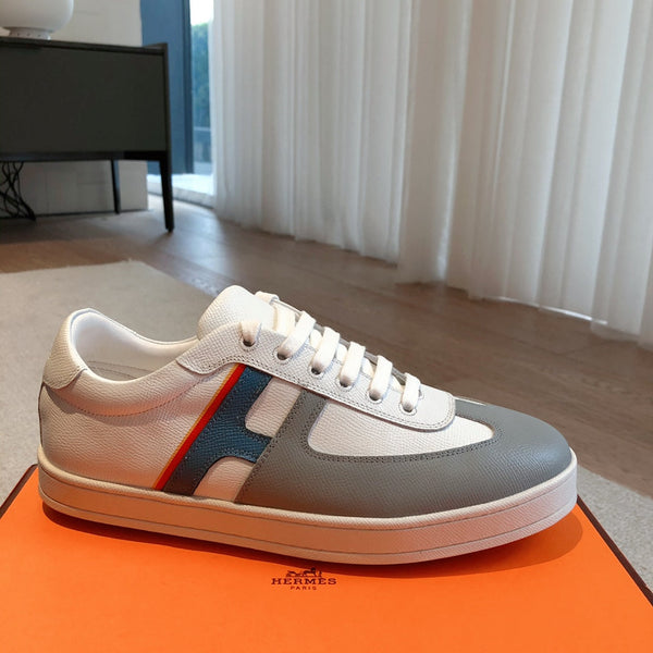 HM BOOMERANG SNEAKER MULTI WHITE AND GRAY CALFSKIN