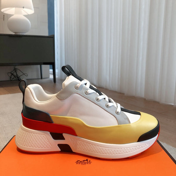 HM Hugo Sneakers White Yellow Black Calfskin 933466