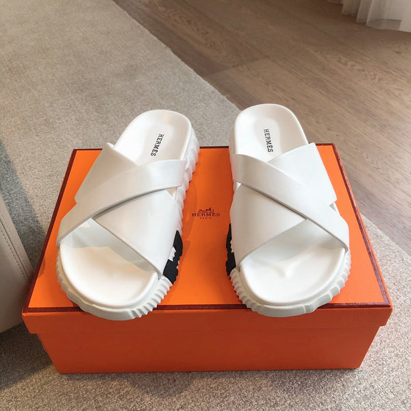 HM INFRA SANDAL WHITE CALFSKIN