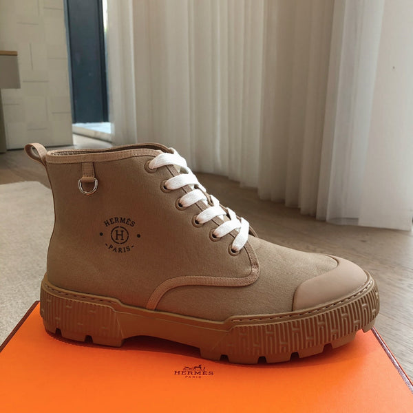 HM ITINERAIRE ANKLE BOOT CAMEL CANVAS