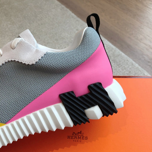 HM Men's 25 Bouncing Sneaker Grey Mesh Cowhide 639244