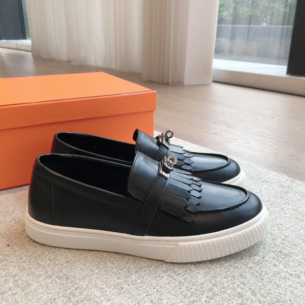 HM GAME SLIP-ON SNEAKER BLACK WITH TASSEL CALFSKIN