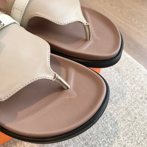 Empire Sandal Soft Taupe Brown Goatskin