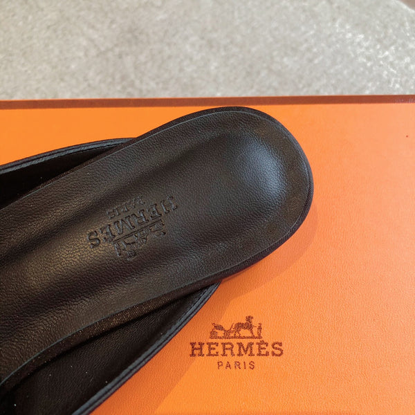 HM OZ Mule in pelle scamosciata nera 756852