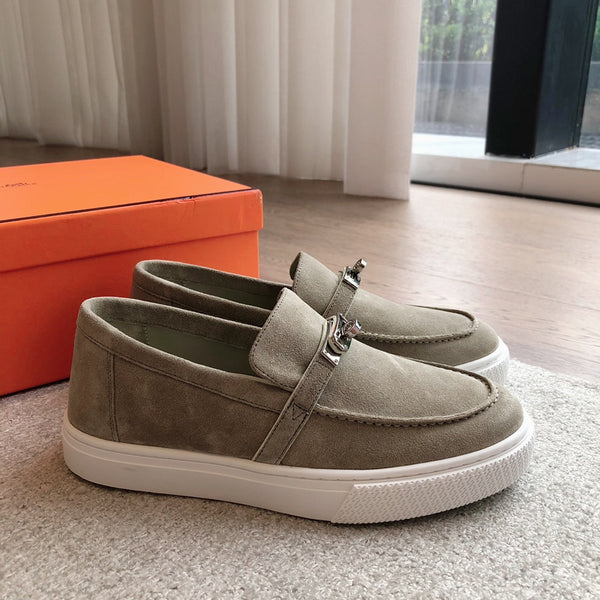HM GAME SLIP-ON SNEAKER LIGHT GRAY SUEDE