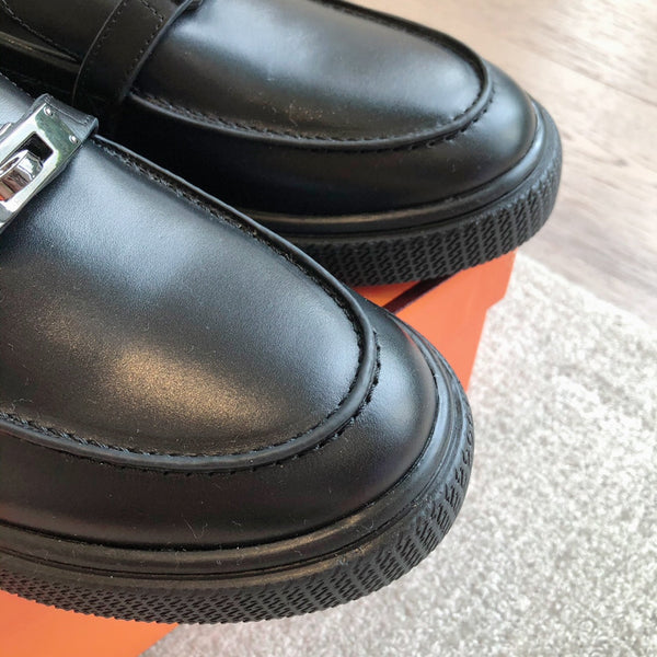 HM GAME SLIP-ON SNEAKER BLACK CALFSKIN