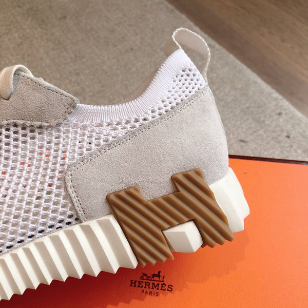 Sneaker HM da uomo 25 in mesh scamosciato bianco 541304