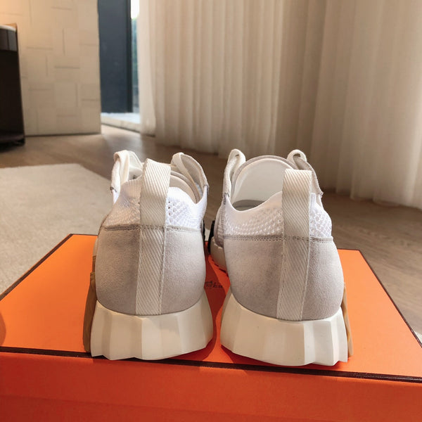 Sneaker HM da uomo 25 in mesh scamosciato bianco 541304