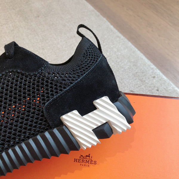 HM Men's 25 Sneaker Black Mesh Suede 541305