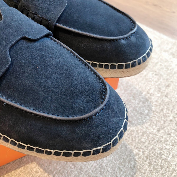 HM Trip Espadrille Marine Blue Suede