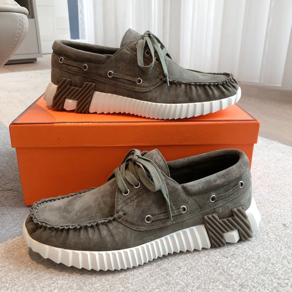 Sneaker HM da uomo 25 Ketch in pelle scamosciata verde oliva 639266