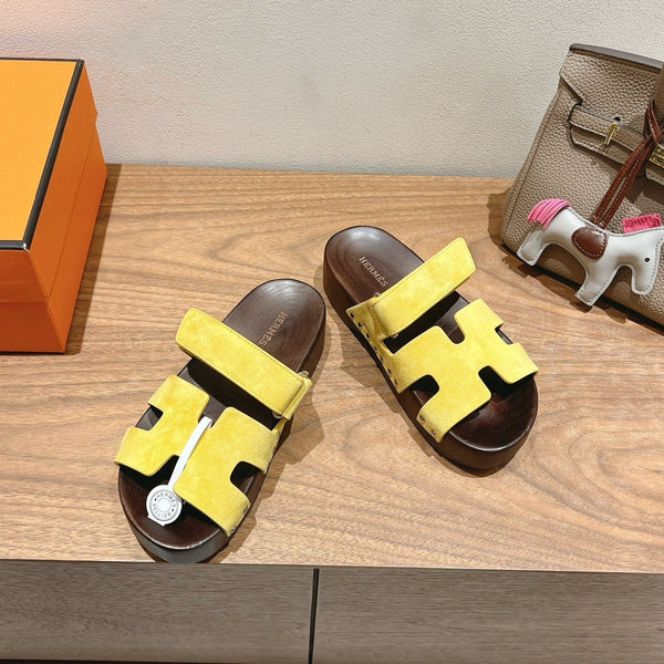 HM Men's Chypre Slide Yellow Suede 550928