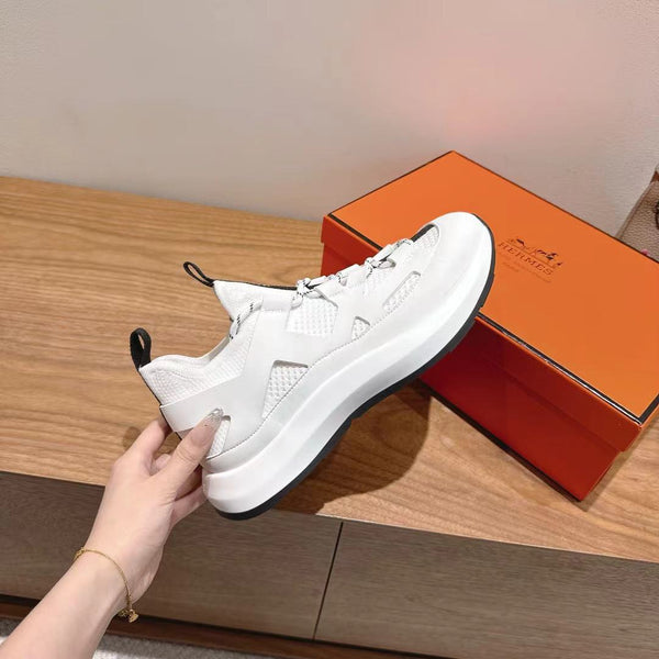 HM 25 Katana Sneaker White Brown Calfskin 353495