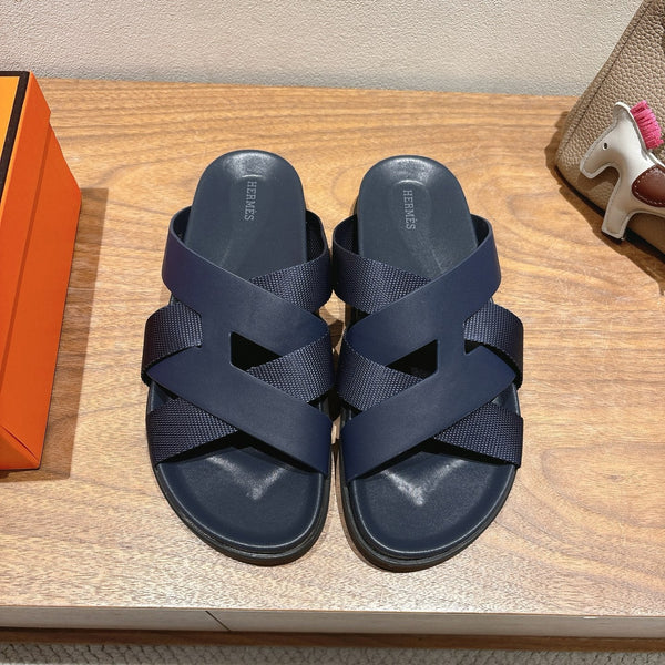 HM 25 Kazimir Sandal Two-tone Calfskin Canvas