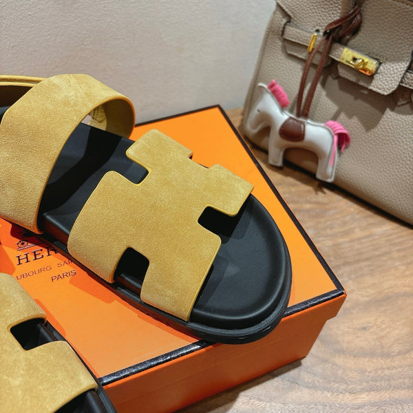 HM Men's 25 Chypre Sandals Yellow Suede 651351