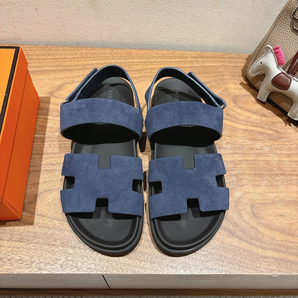 HM Men's 25 Chypre Sandals Blue Suede 651352