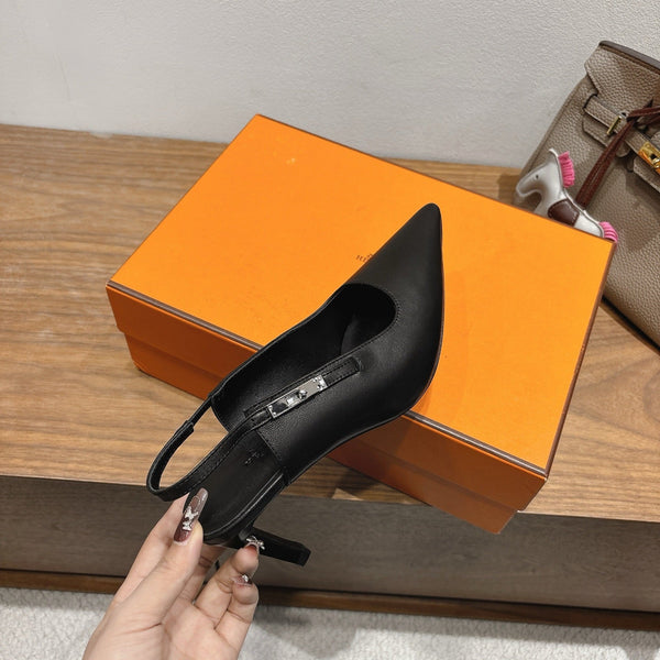 HM Lover Pump 80mm Black Calfskin 429025