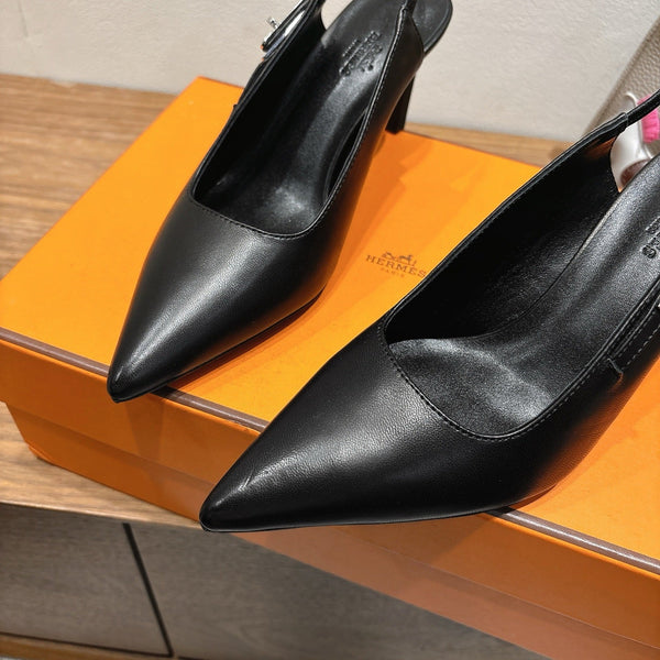 HM Lover Pump 80mm Black Calfskin 429025