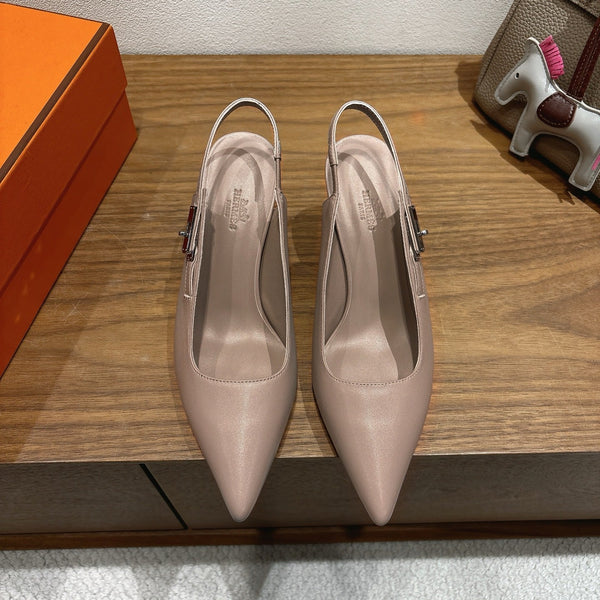 HM Lover Pump 80mm Beige Galet Calfskin 429026