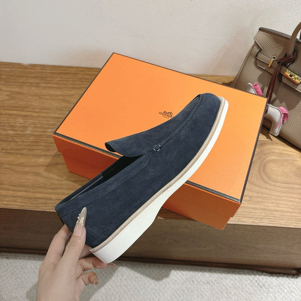 HM Impact Loafers Charcoal Blue Suede 526165