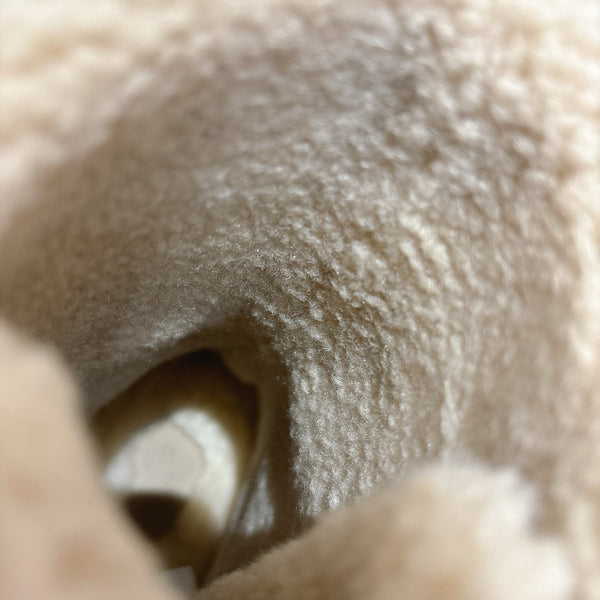 HM 26S Fresh Botines 4cm Beige Suede Shearling 110593