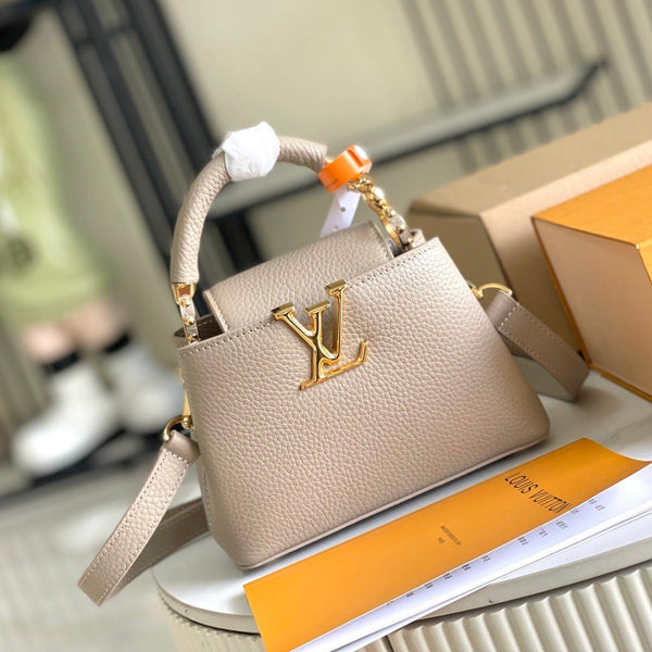 CAPUCINES MINI 21 BEIGE SCURO TAURILLON ORO FERRAMENTA