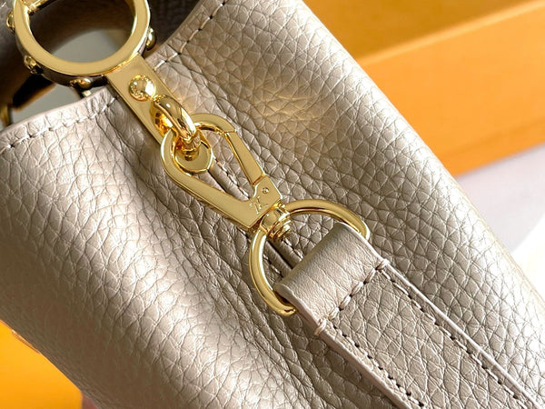 CAPUCINES MINI 21 BEIGE SCURO TAURILLON ORO FERRAMENTA