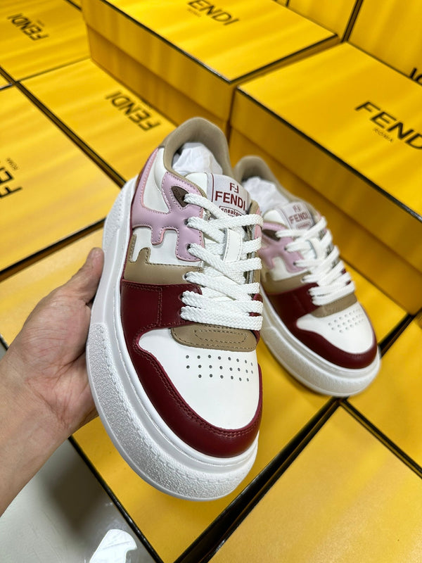 FENDI THICK-SOLDED SNEAKER IN COLORFUL LAMBSKIN