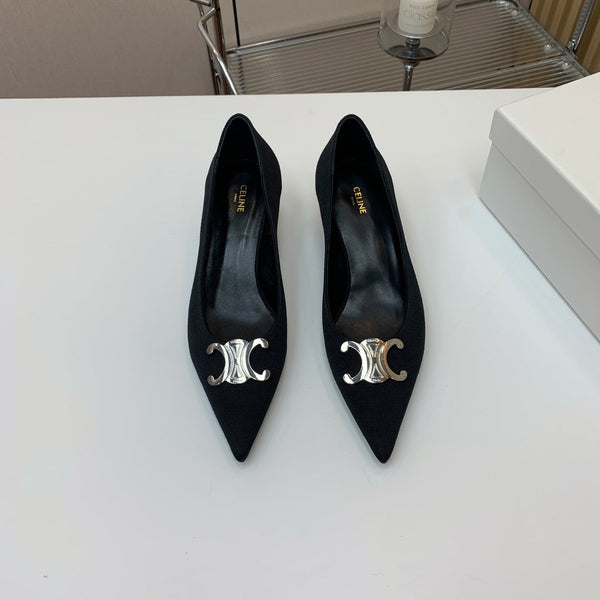 DÉCOLLETÉ CON TACCO MEDIO DA 50 MM IN CAMOSCIO NERO