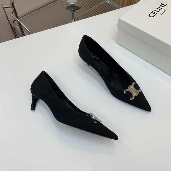 DÉCOLLETÉ CON TACCO MEDIO DA 50 MM IN CAMOSCIO NERO