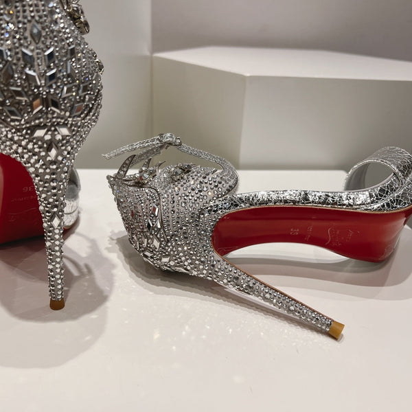 CL Fabric Pampillas Sandals Sliver Sheepskin 314919