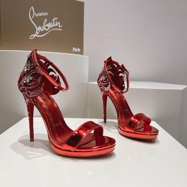 Sandali Pampillas in tessuto CL in pelle di pecora rossa 314920